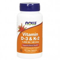 D-3 + K-2, Витамины Д-3 1000 МЕ + К-2 45 мкг (120капс)