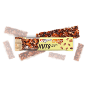 Батончик ореховый протеиновый «ProteinRex» миндаль-пекан (20% протеина) (40г)