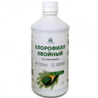 Хлорофилл жидкий, хвойный эликсир со спирулиной и экстрактом мят (500мл)